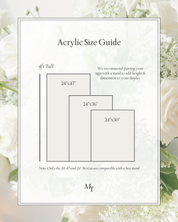 Acrylic Seating Chart Size Guide