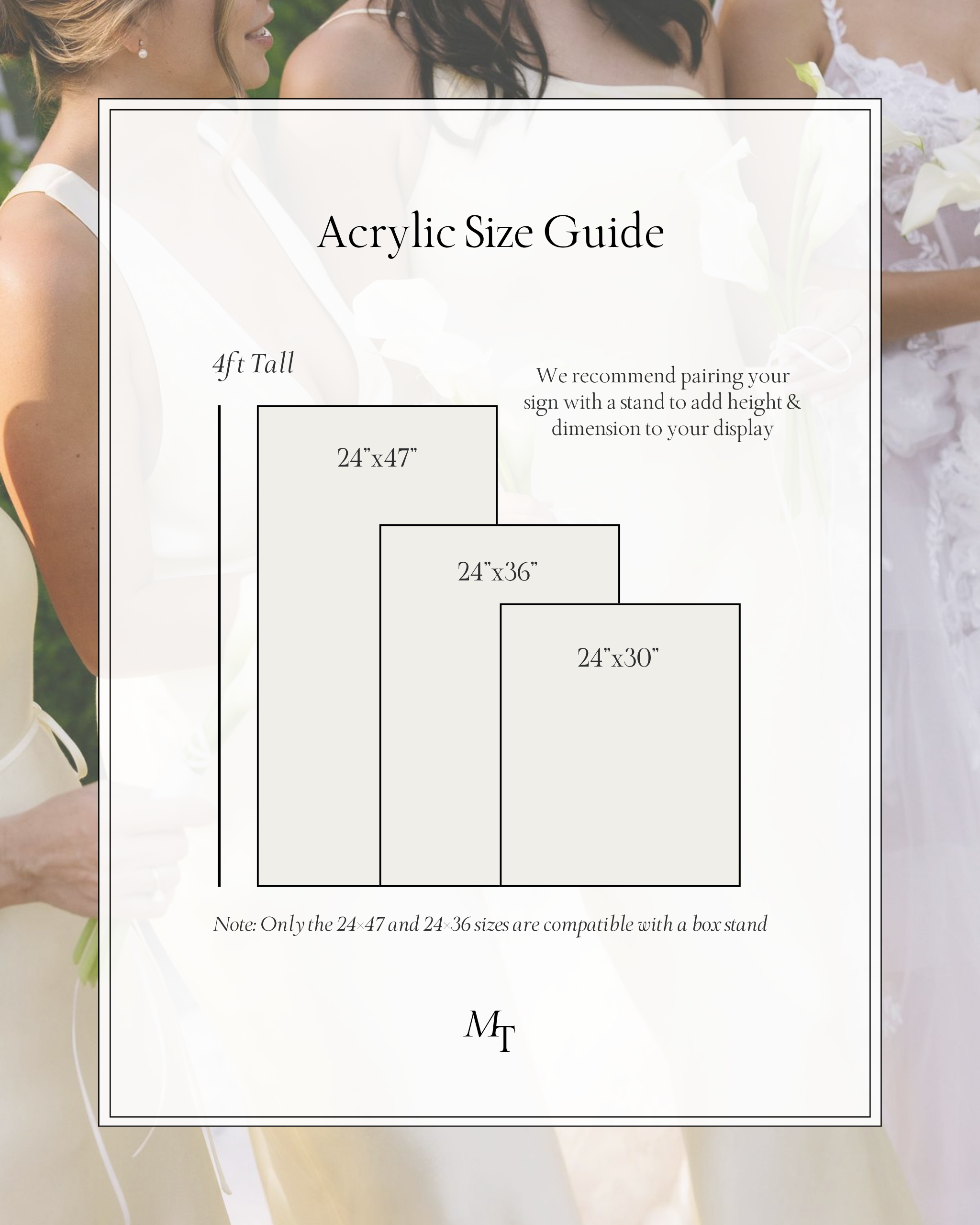 Acrylic Seating Chart Size Guide