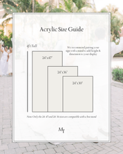 Acrylic Seating Chart Size Guide