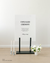 Acrylic Unplugged Ceremony Wedding Sign