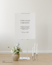 Acrylic Unplugged Ceremony Wedding Sign