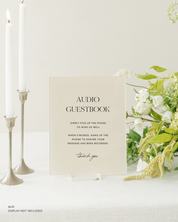 Acrylic Wedding Audio Guestbook Sign 