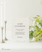 Acrylic Wedding Audio Guestbook Sign
