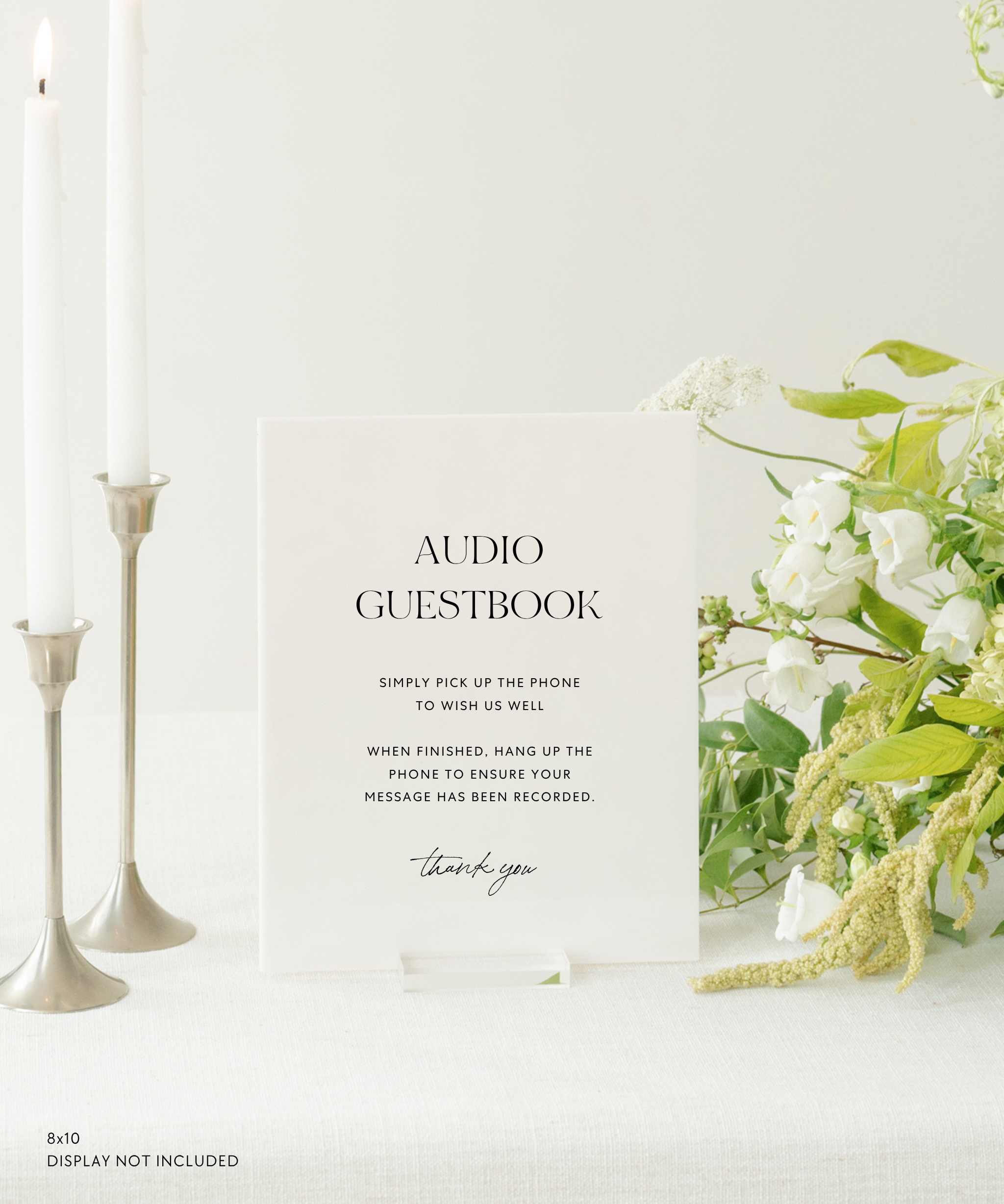 Acrylic Wedding Audio Guestbook Sign