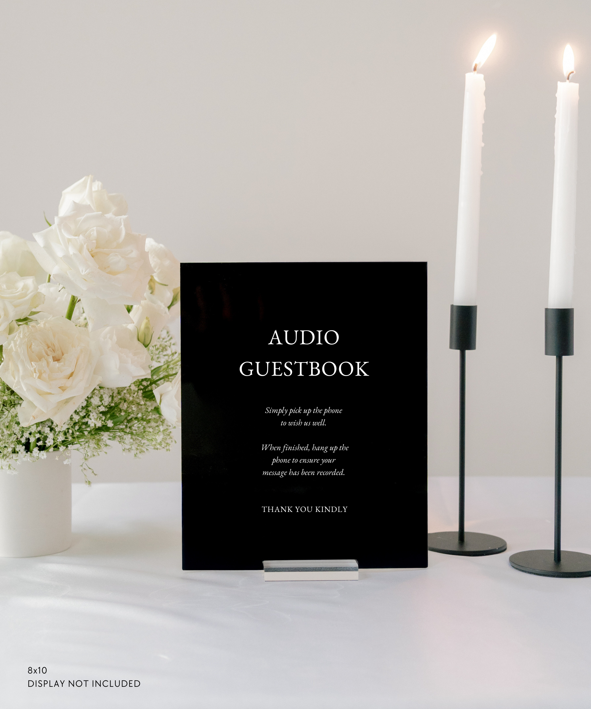 Acrylic Wedding Audio Guestbook Sign 