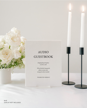 Acrylic Wedding Audio Guestbook Sign 