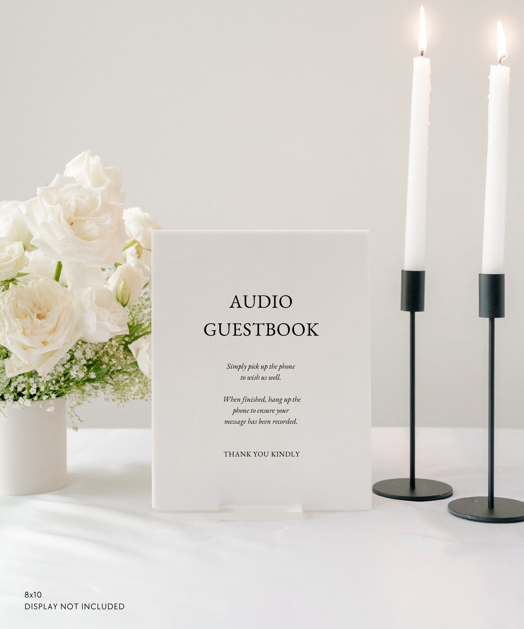 Acrylic Wedding Audio Guestbook Sign 