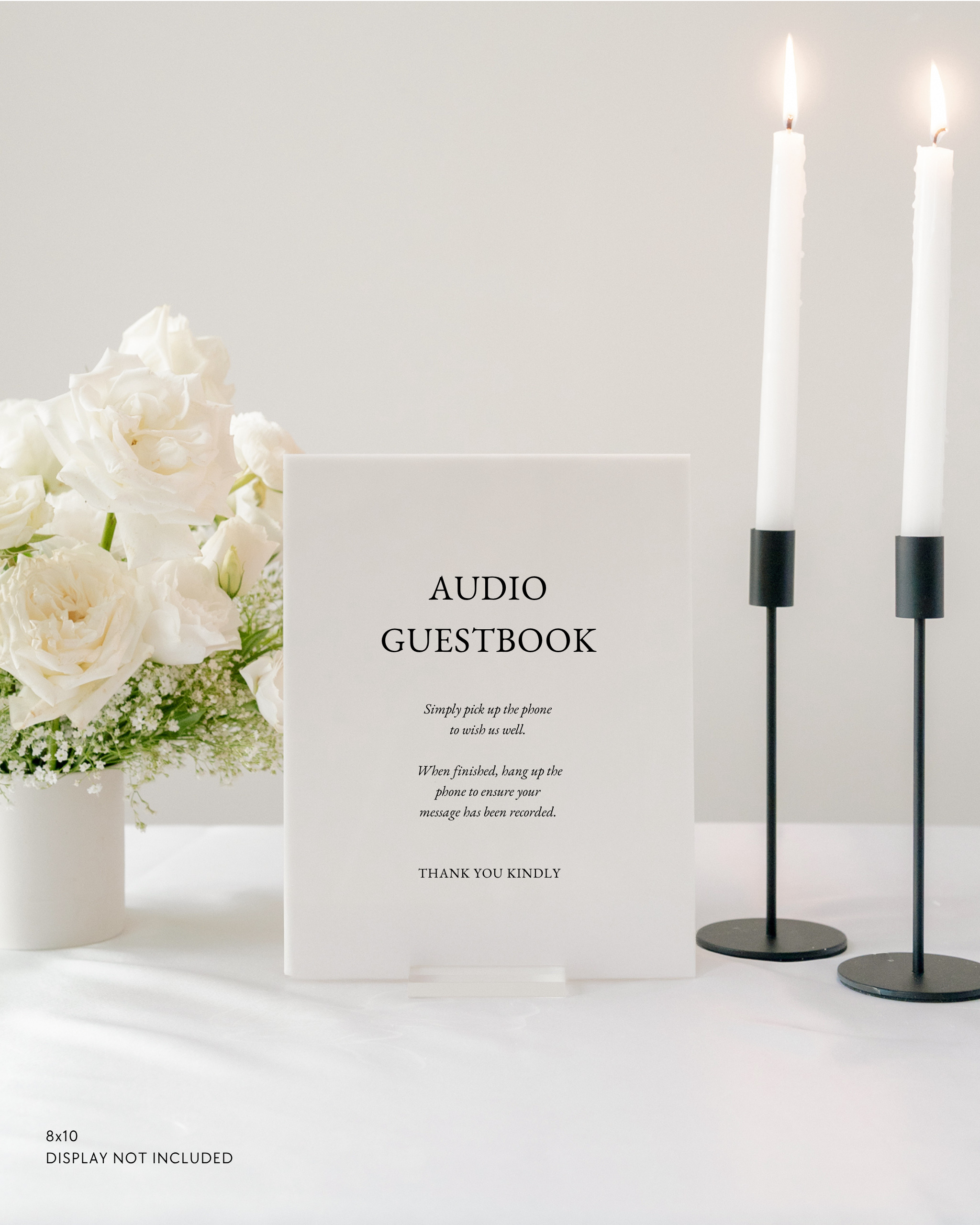Acrylic Wedding Audio Guestbook Sign 