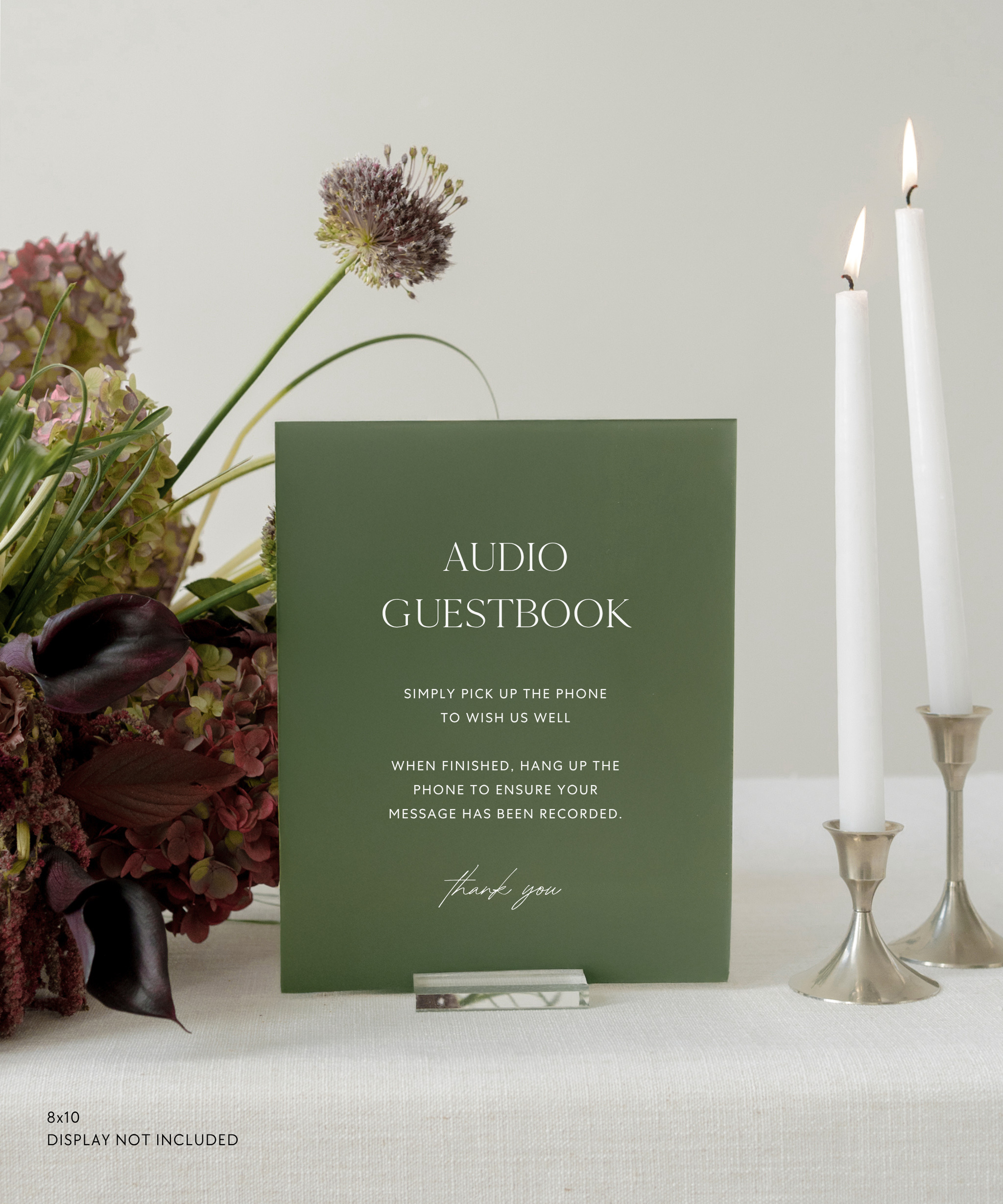 Acrylic Wedding Audio Guestbook Sign Simply Pick Up The Phone to Wish Us Well