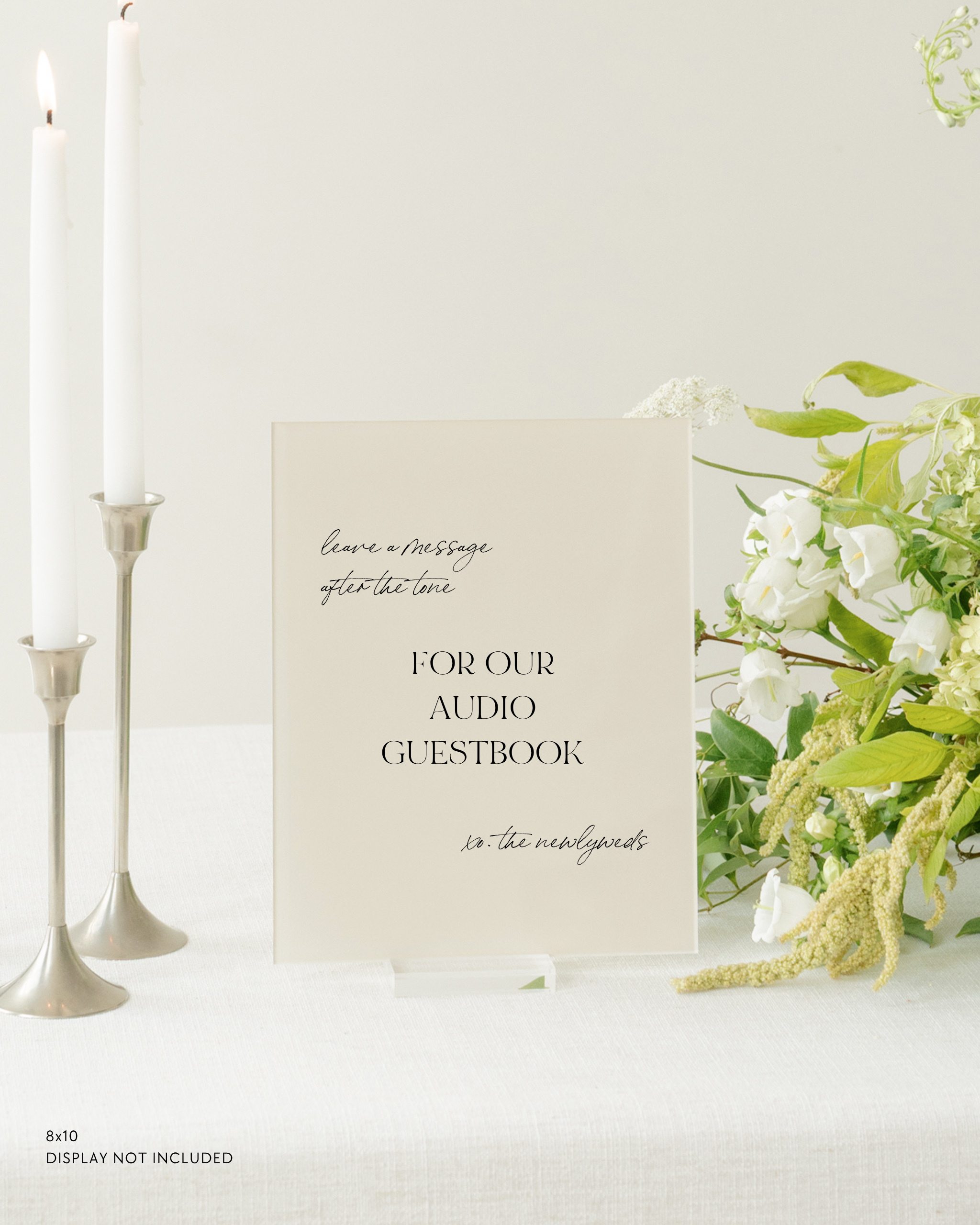 Acrylic Wedding Audio Guestbook Sign Leave A Message After The Tone