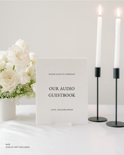 Acrylic Wedding Audio Guestbook Sign Please Leave Us A Message