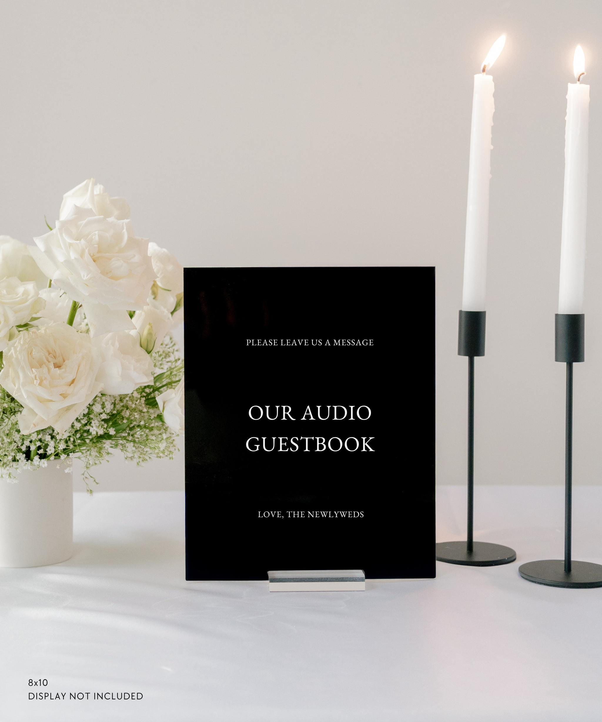 Acrylic Wedding Audio Guestbook Sign Please Leave Us A Message