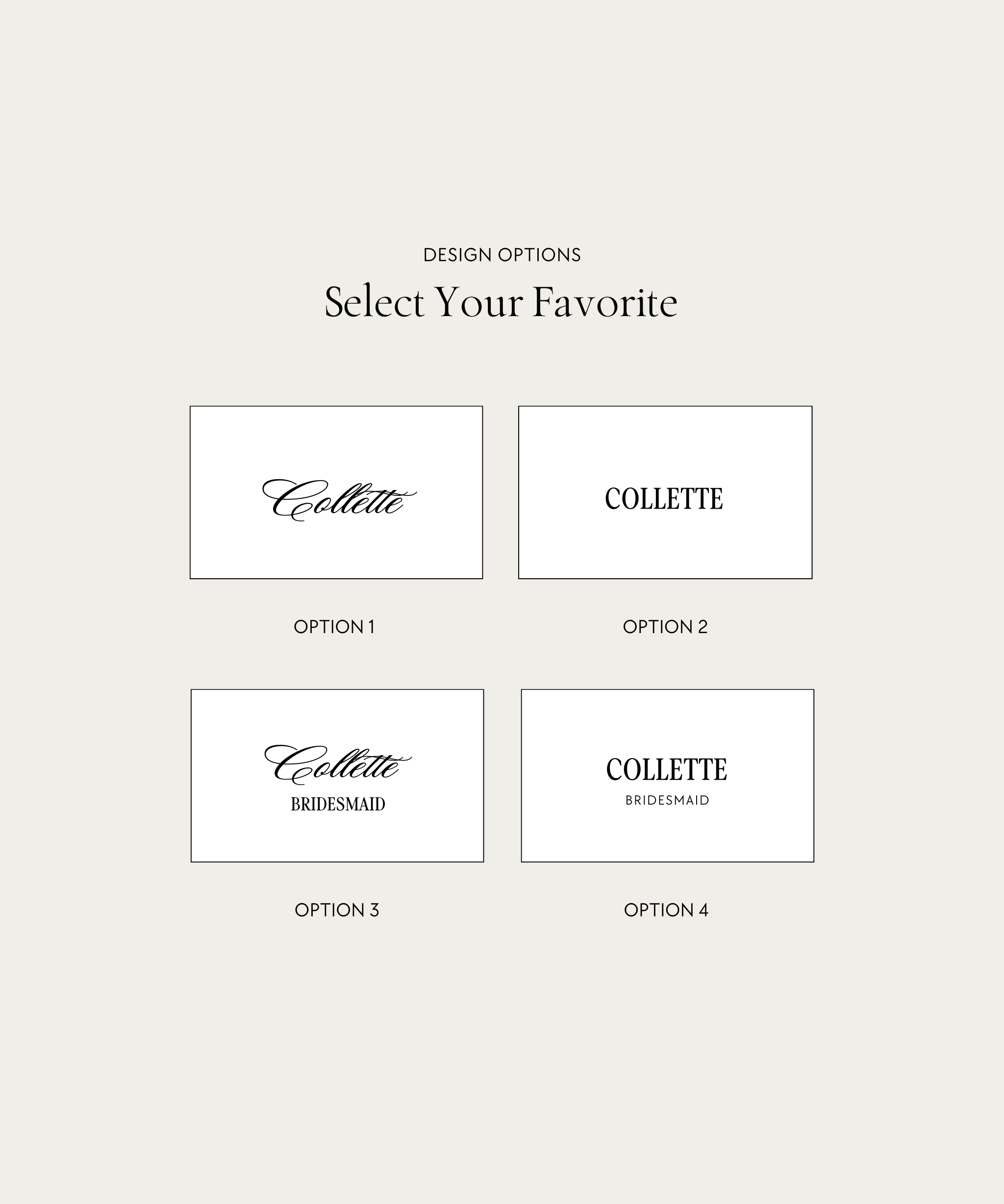 Acrylic Wedding Bridesmaid Hangers design options select your favorite design
