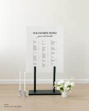 Acrylic Wedding Seating Chart