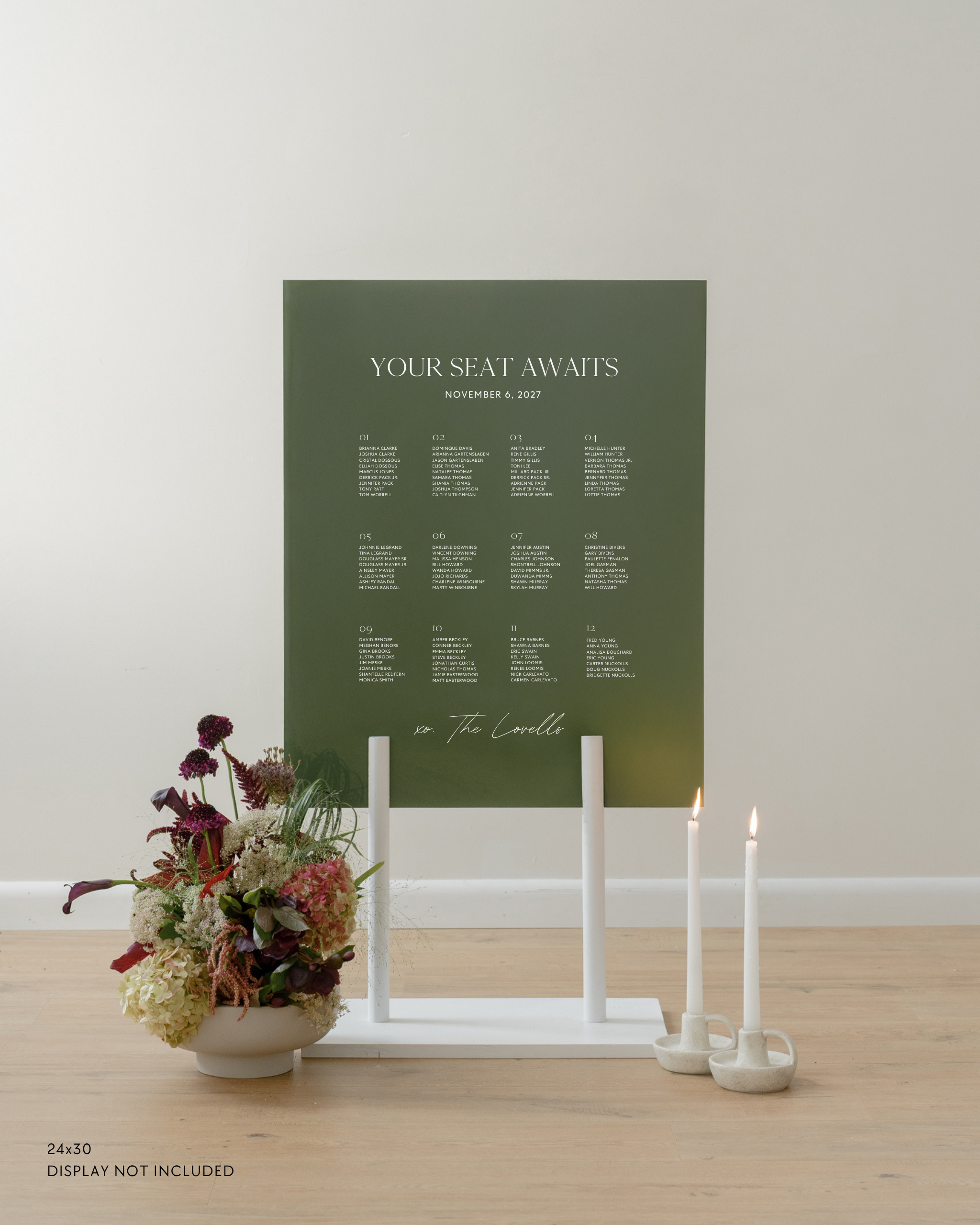 Acrylic Wedding Seating Chart 