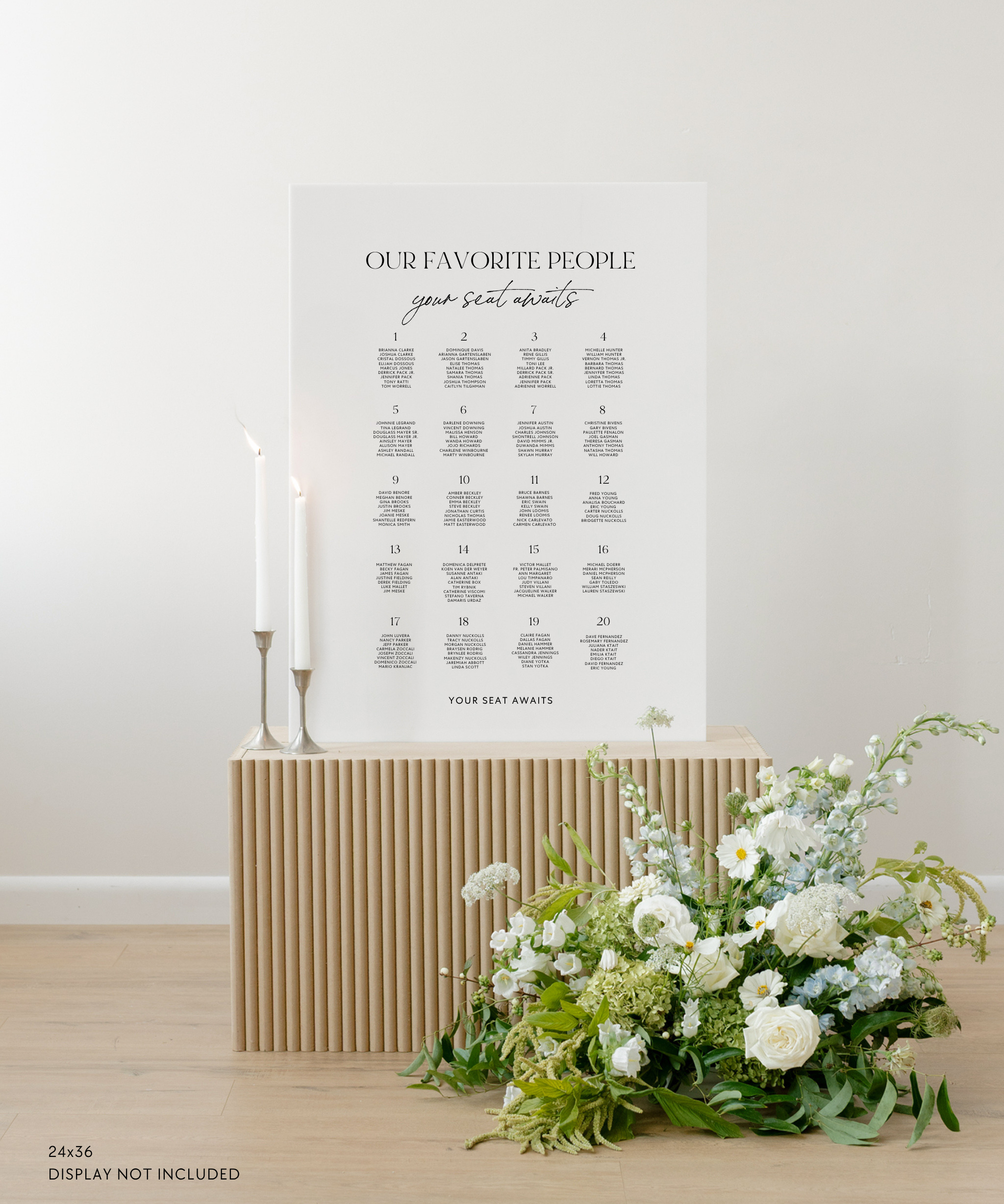Acrylic Wedding Seating Chart 
