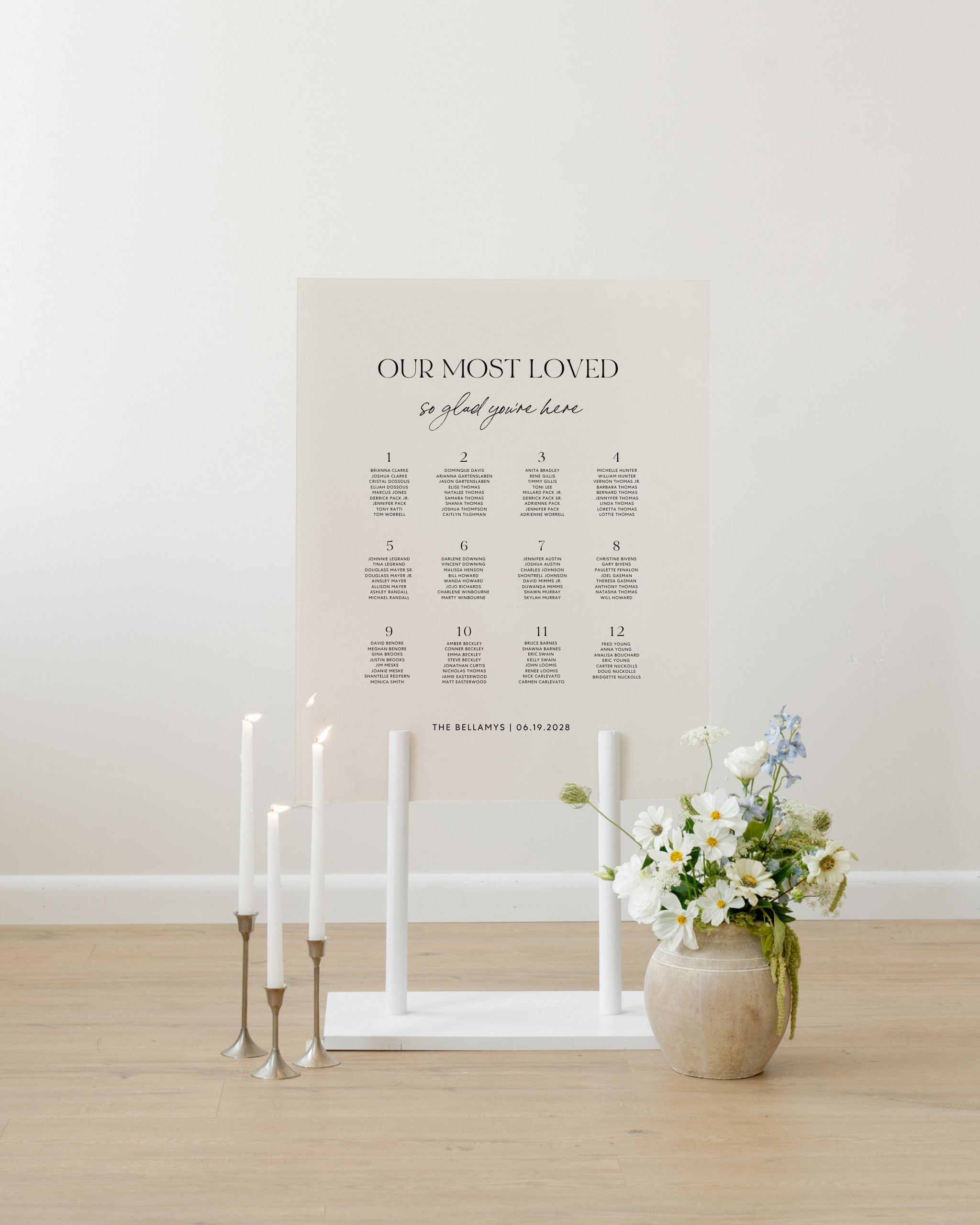Acrylic Wedding Seating Chart