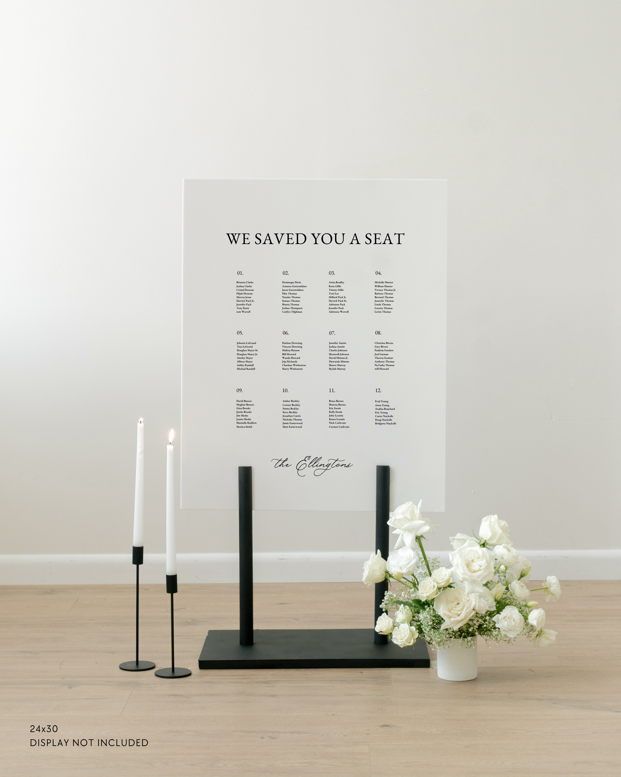 Acrylic Wedding Seating Chart 