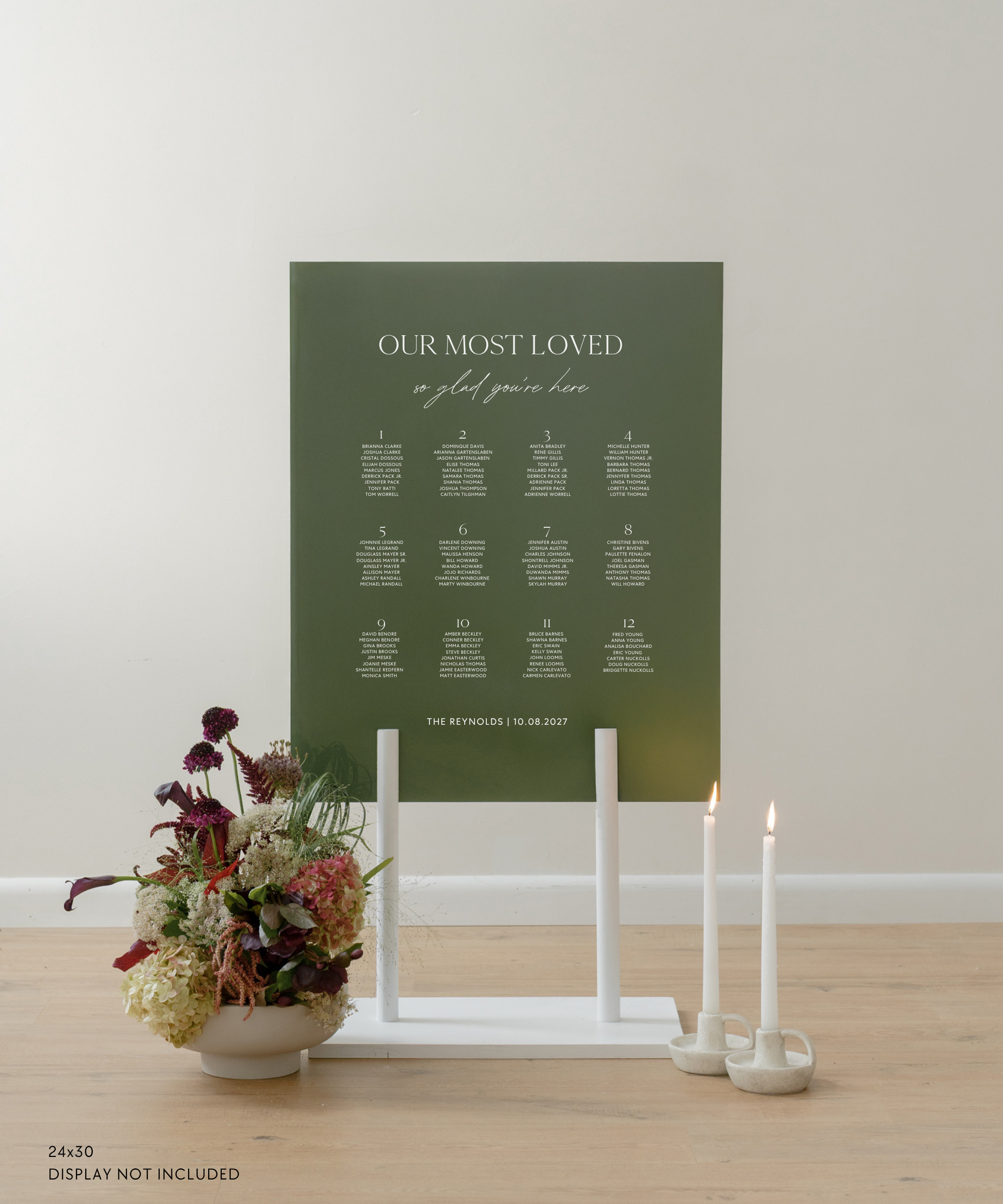Acrylic Wedding Seating Chart 
