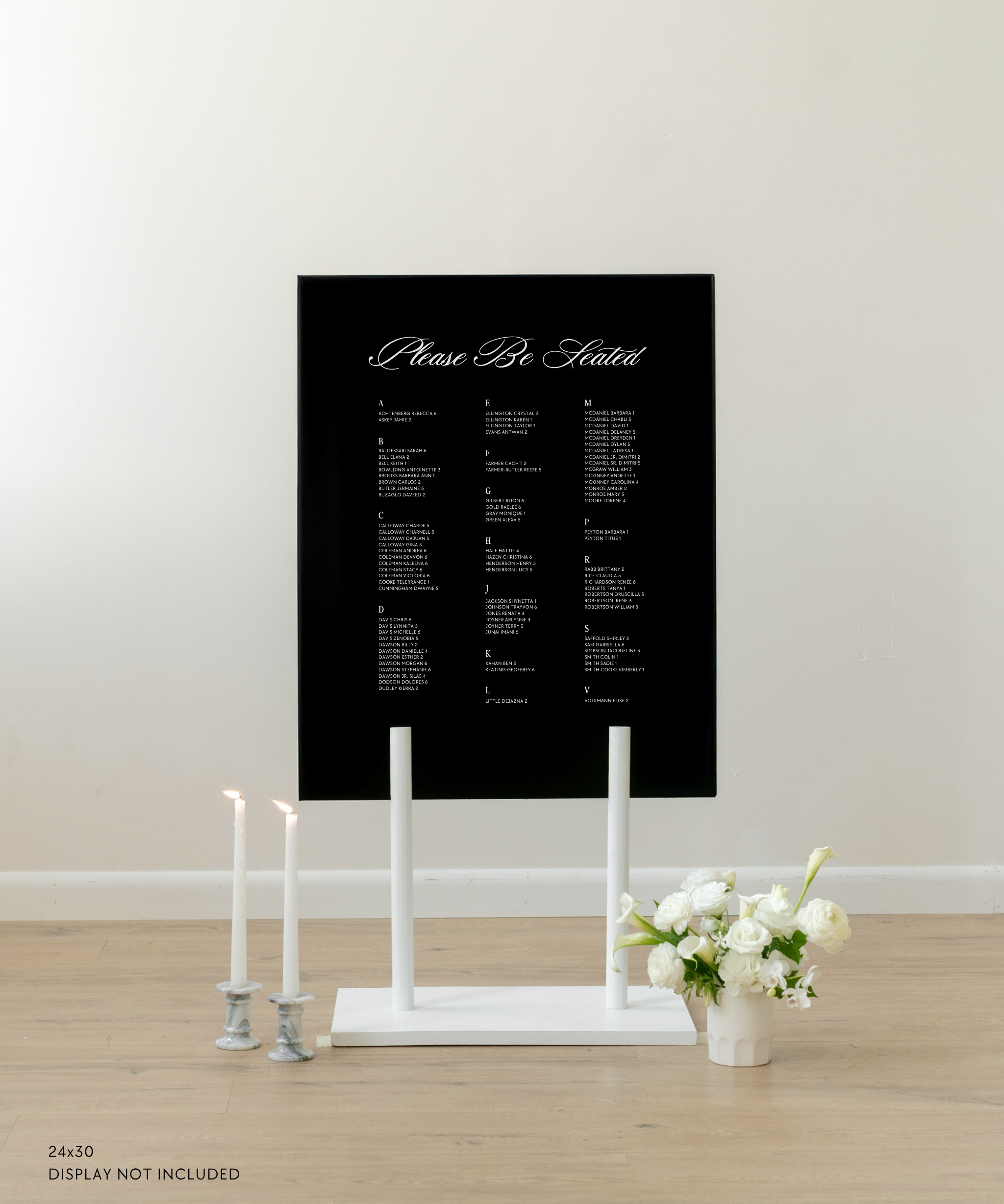 Acrylic Wedding Seating Chart