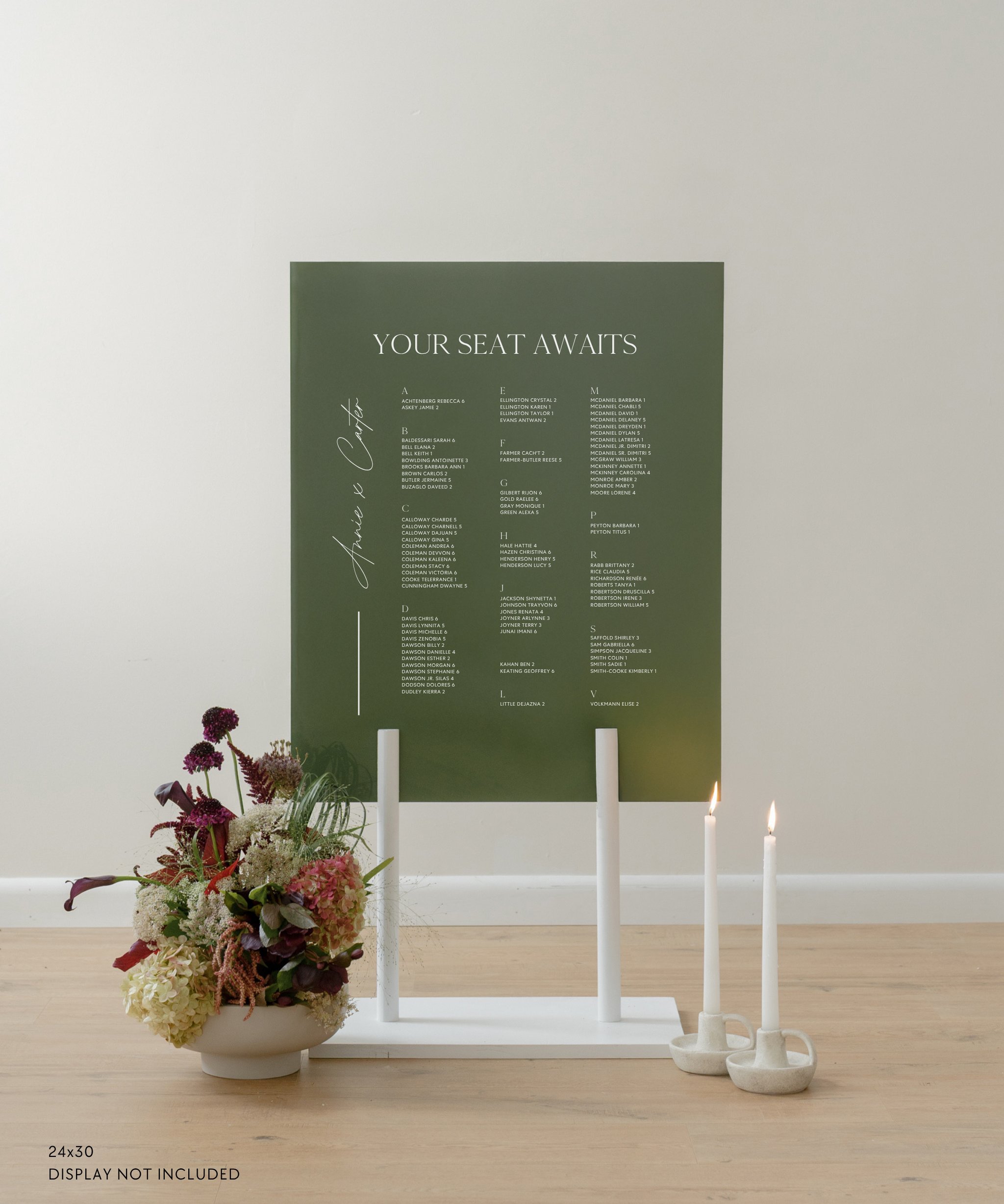 Acrylic Wedding Seating Chart 