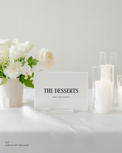 Acrylic Wedding Dessert Table Sign