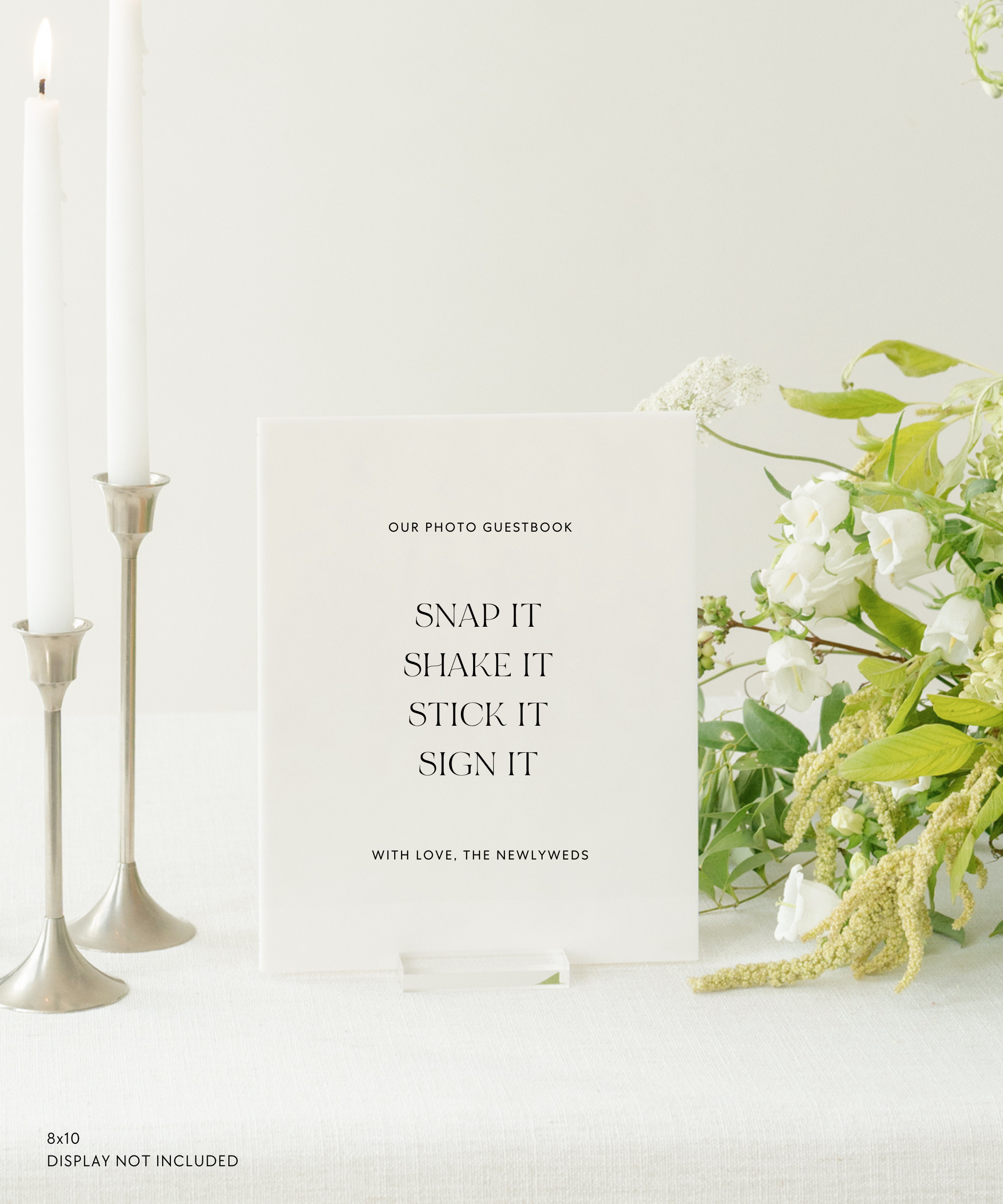 Acrylic Wedding Photo Guestbook Sign Our Photo Guestbook Snap It Shake It Stick It Sign It With Love The Newlyweds