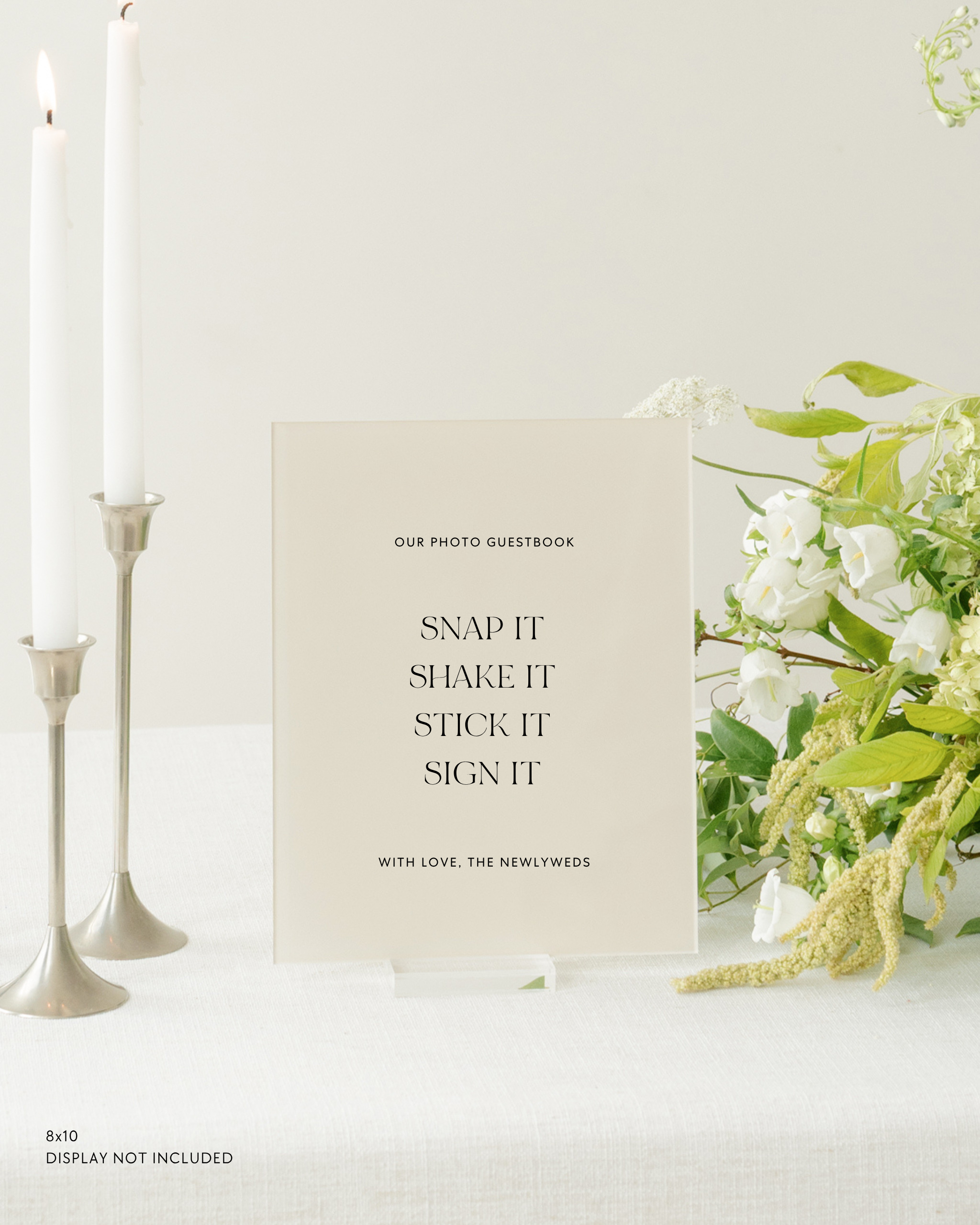 Acrylic Wedding Photo Guestbook Sign Our Photo Guestbook Snap It Shake It Stick It Sign It With Love The Newlyweds