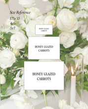 Acrylic Wedding Menu Sign Reference