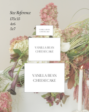 Acrylic Wedding Menu Sign Size Reference