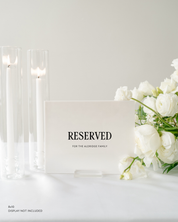 Acrylic Wedding Reserved Sign