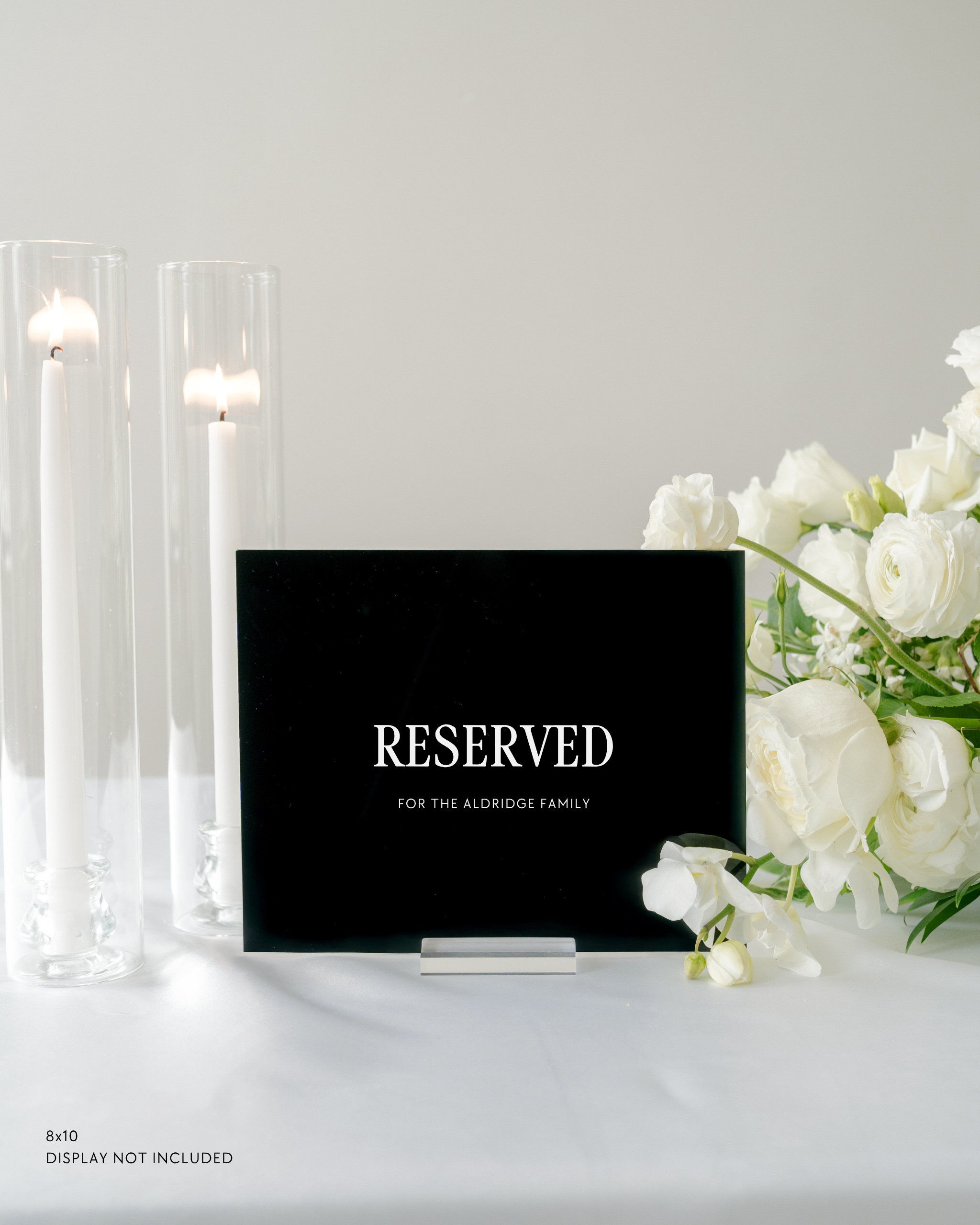 Acrylic Wedding Reserved Sign