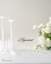 Acrylic Wedding Reserved Sign