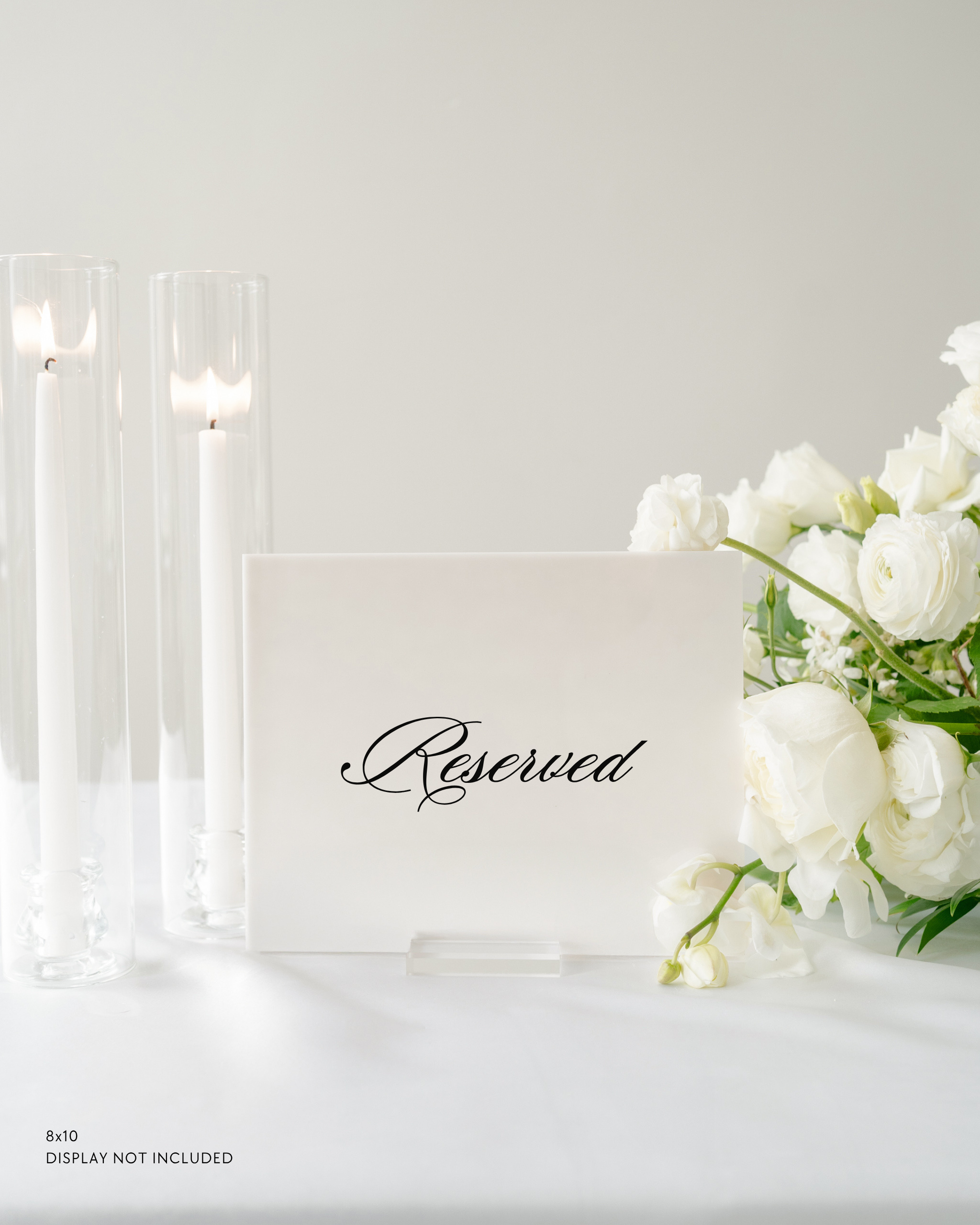 Acrylic Wedding Reserved Sign