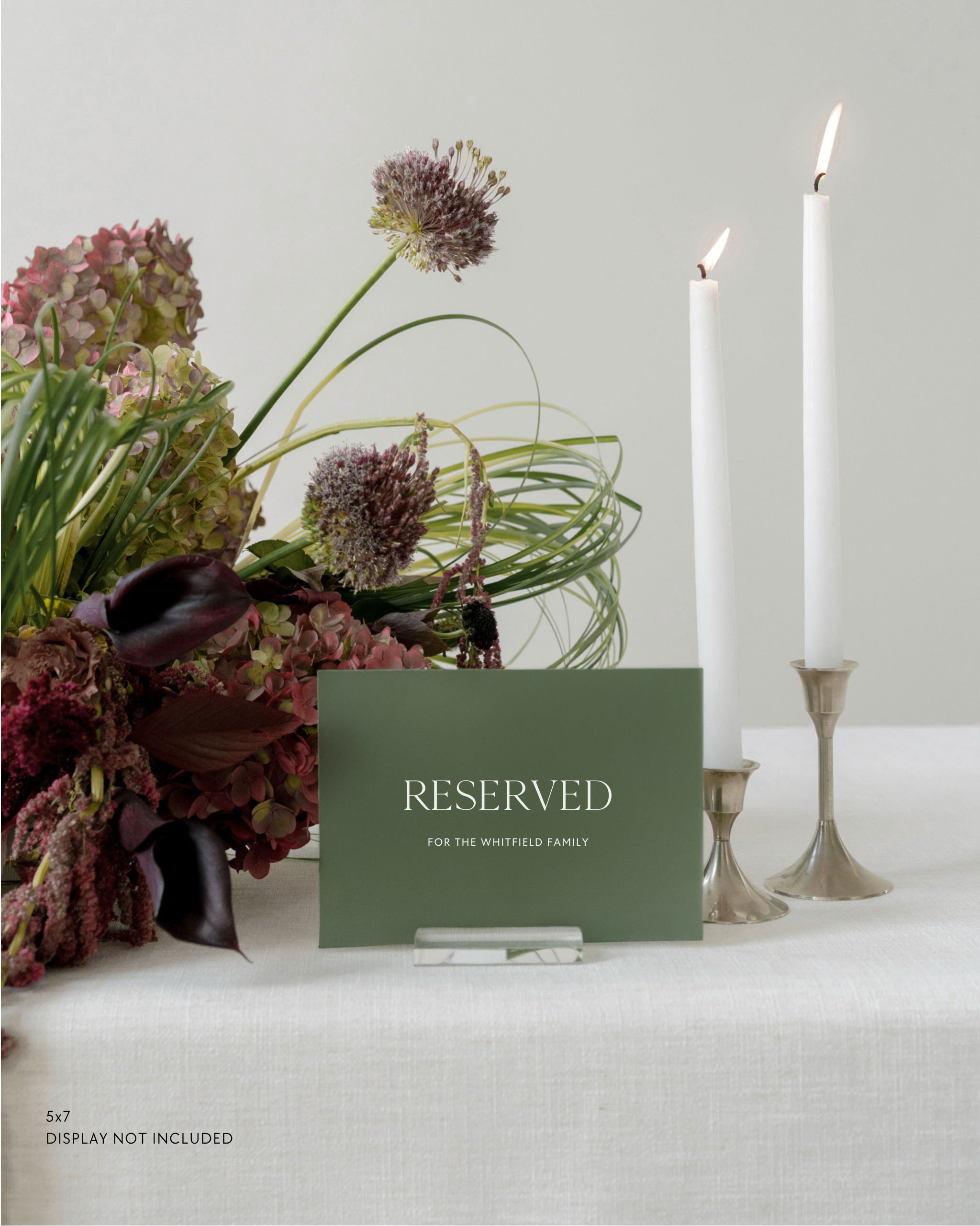 Acrylic Wedding Reserved Sign For The Whitfield Family