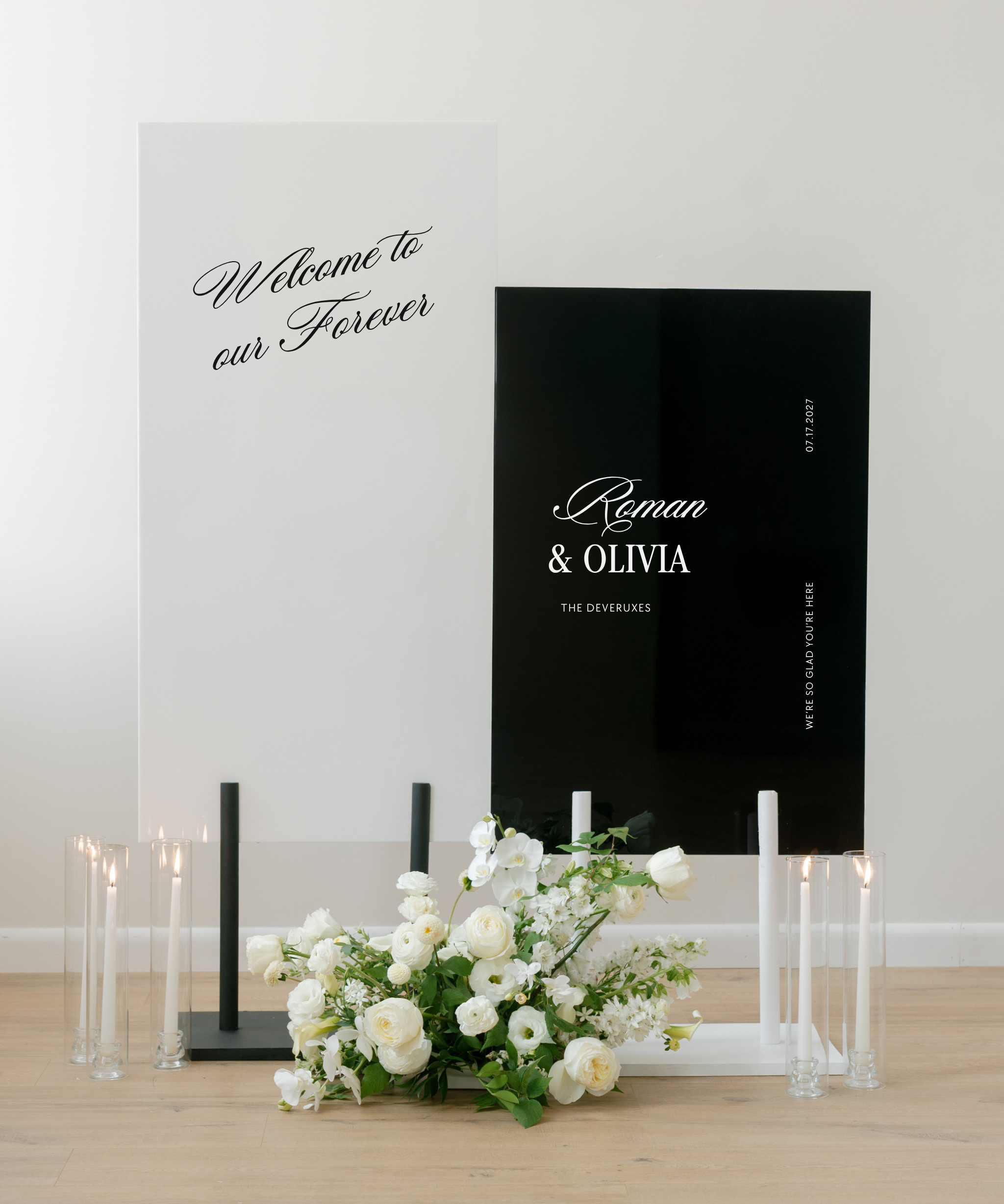 Acrylic Double Wedding Sign