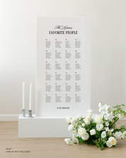 Acrylic Wedding Seating Chart Sign