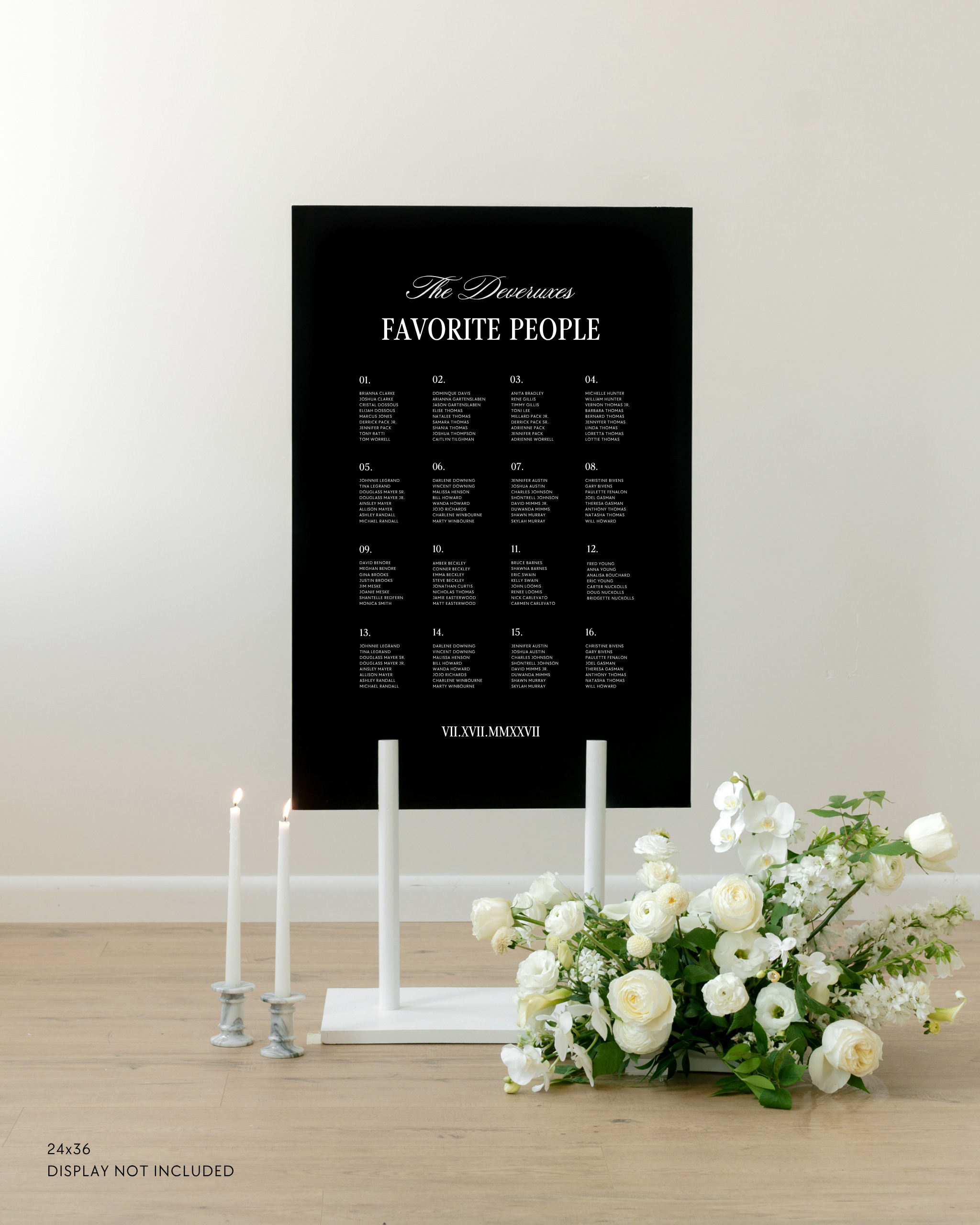 Acrylic Wedding Seating Chart 