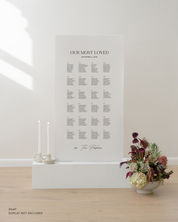 Acrylic Wedding Seating Chart