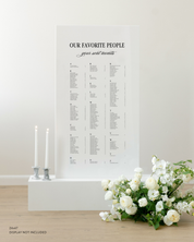Acrylic Wedding Seating Chart Sign