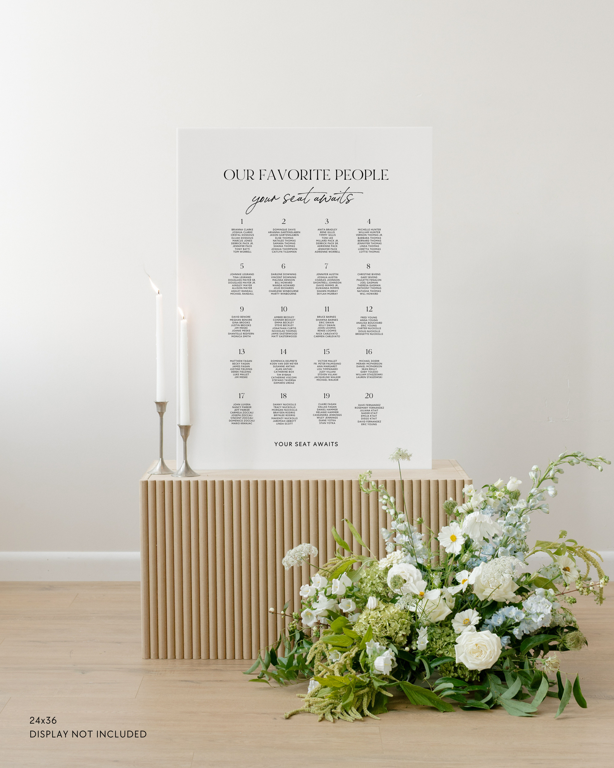 Acrylic Wedding Seating Chart 