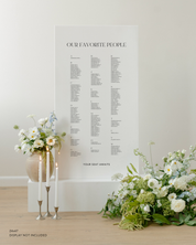 Acrylic Wedding Seating Chart Sign