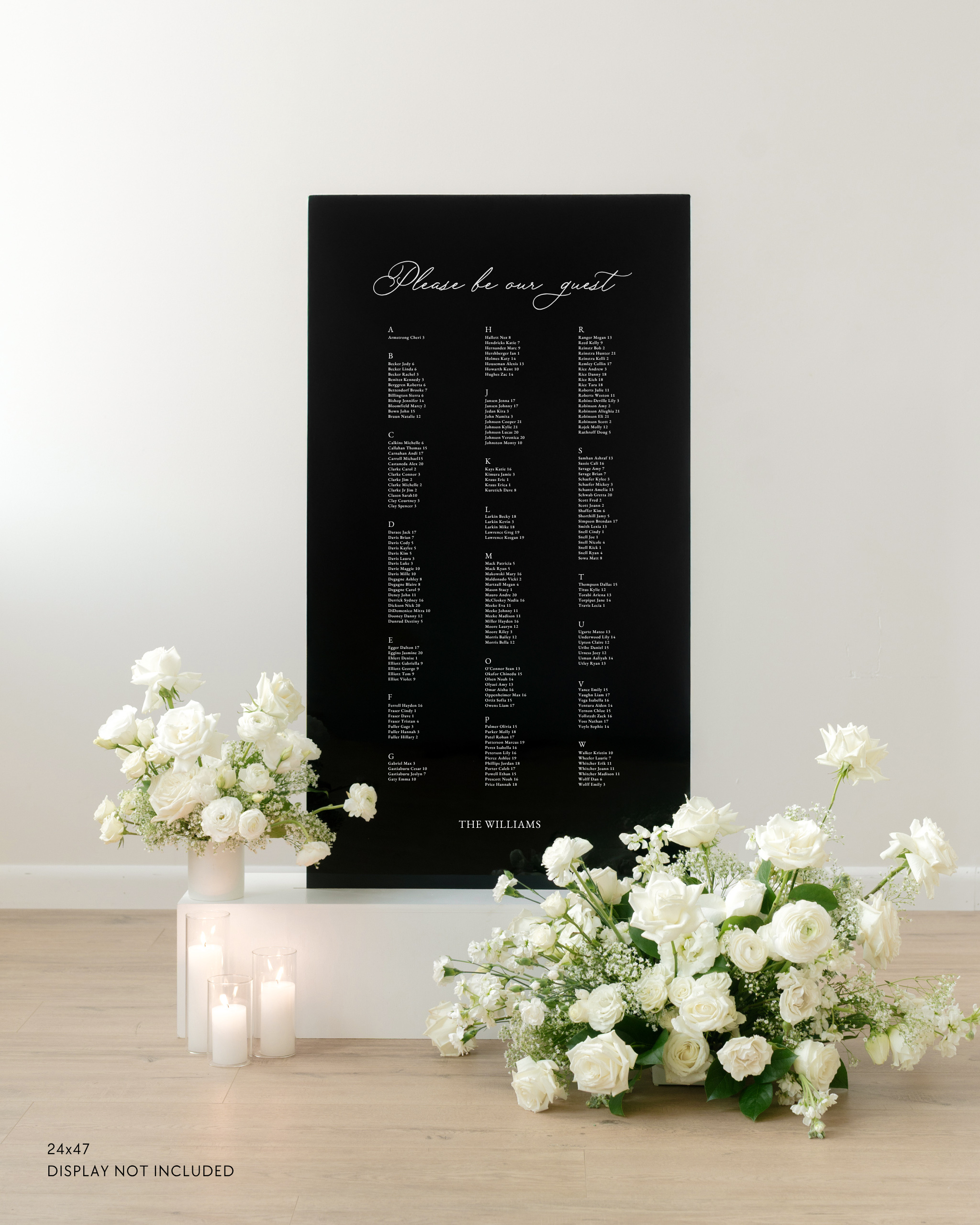 Acrylic Wedding Seating Chart