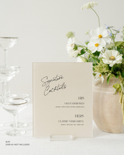 Acrylic Wedding Signature Cocktails His  Old Fashioned Hers Classic Margarita