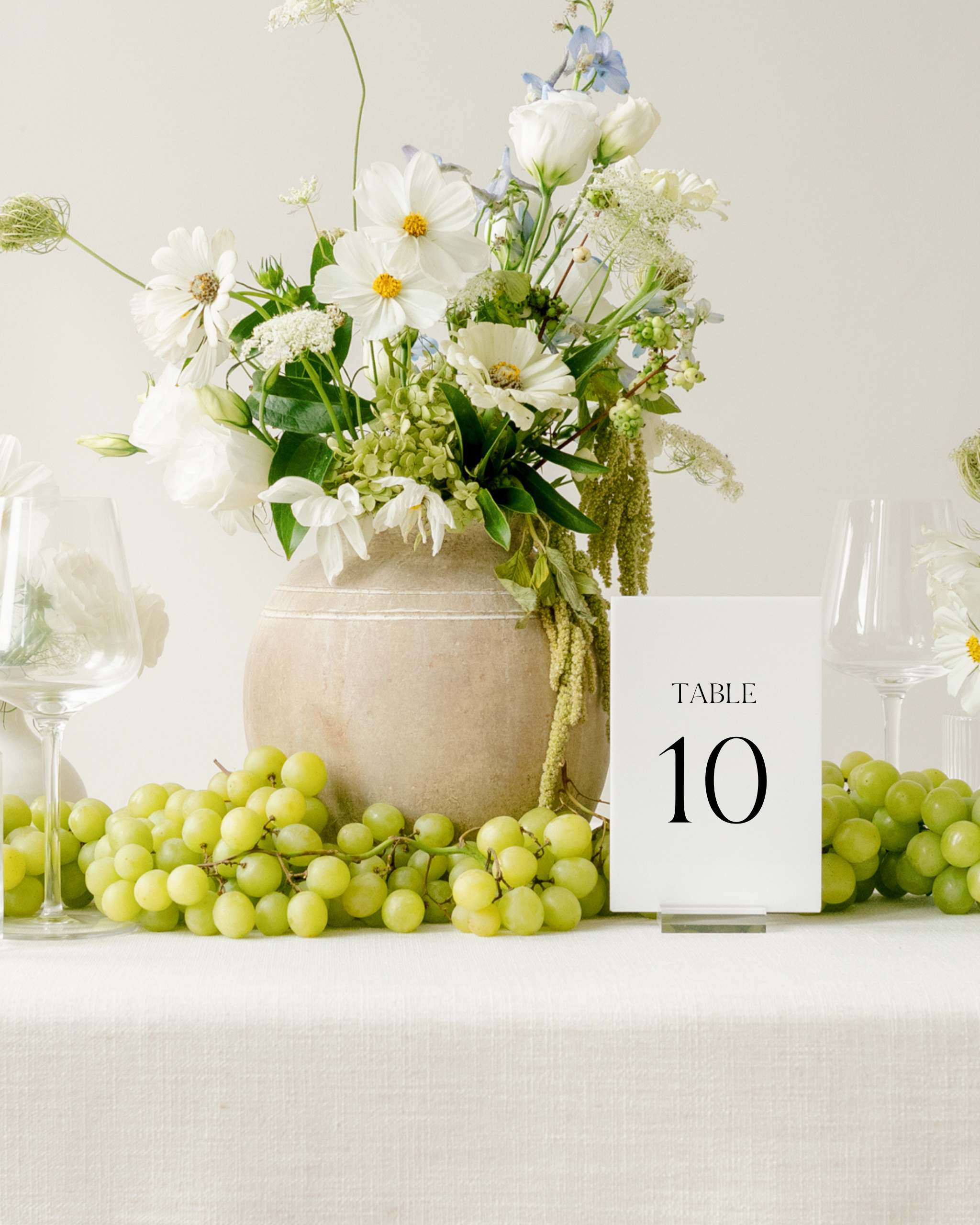 Acrylic Wedding Table Number 10