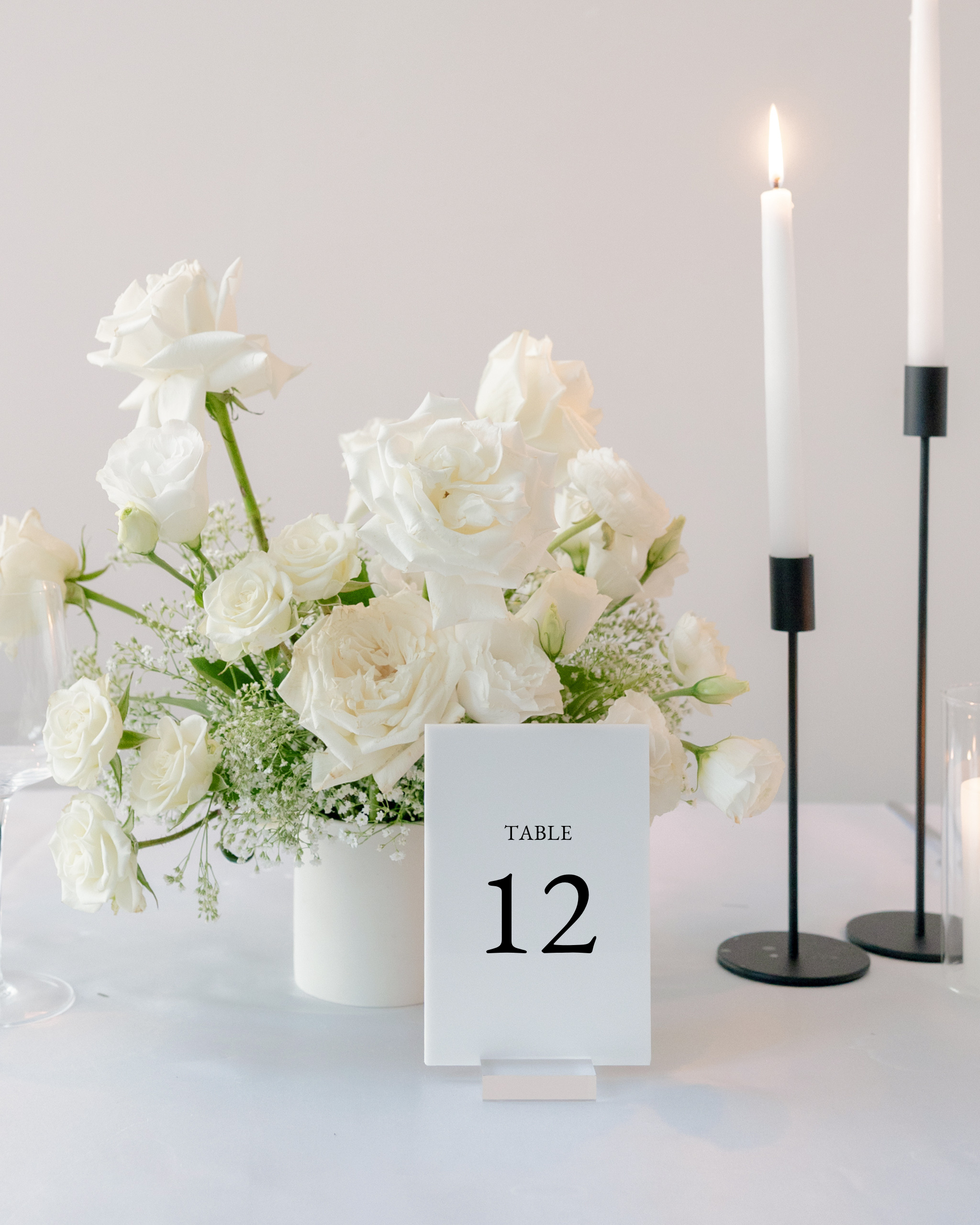 Acrylic Wedding Table Number 12