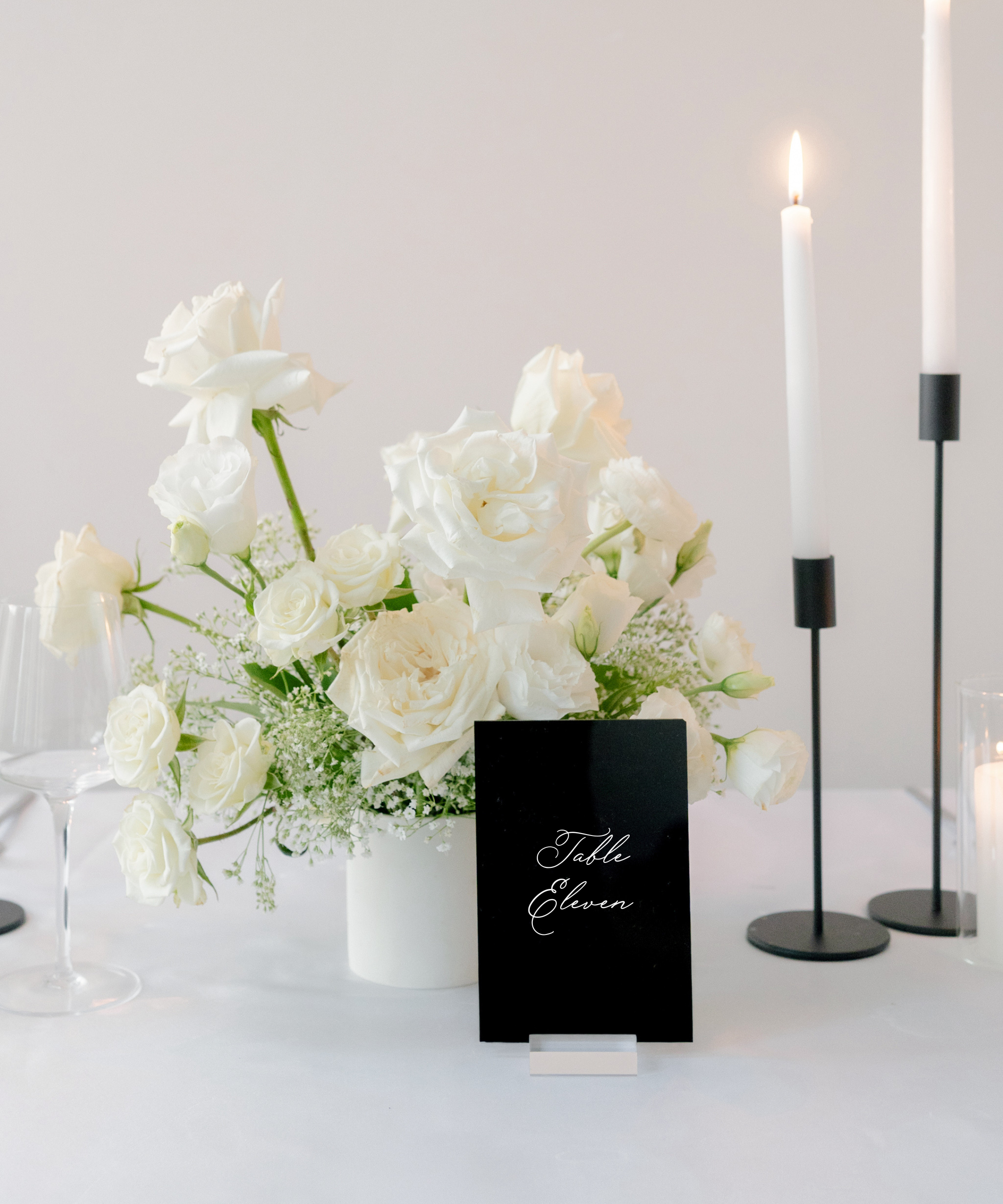 Acrylic Wedding Table Number Eleven