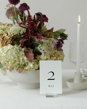 Acrylic Wedding Table Number 2 A|J
