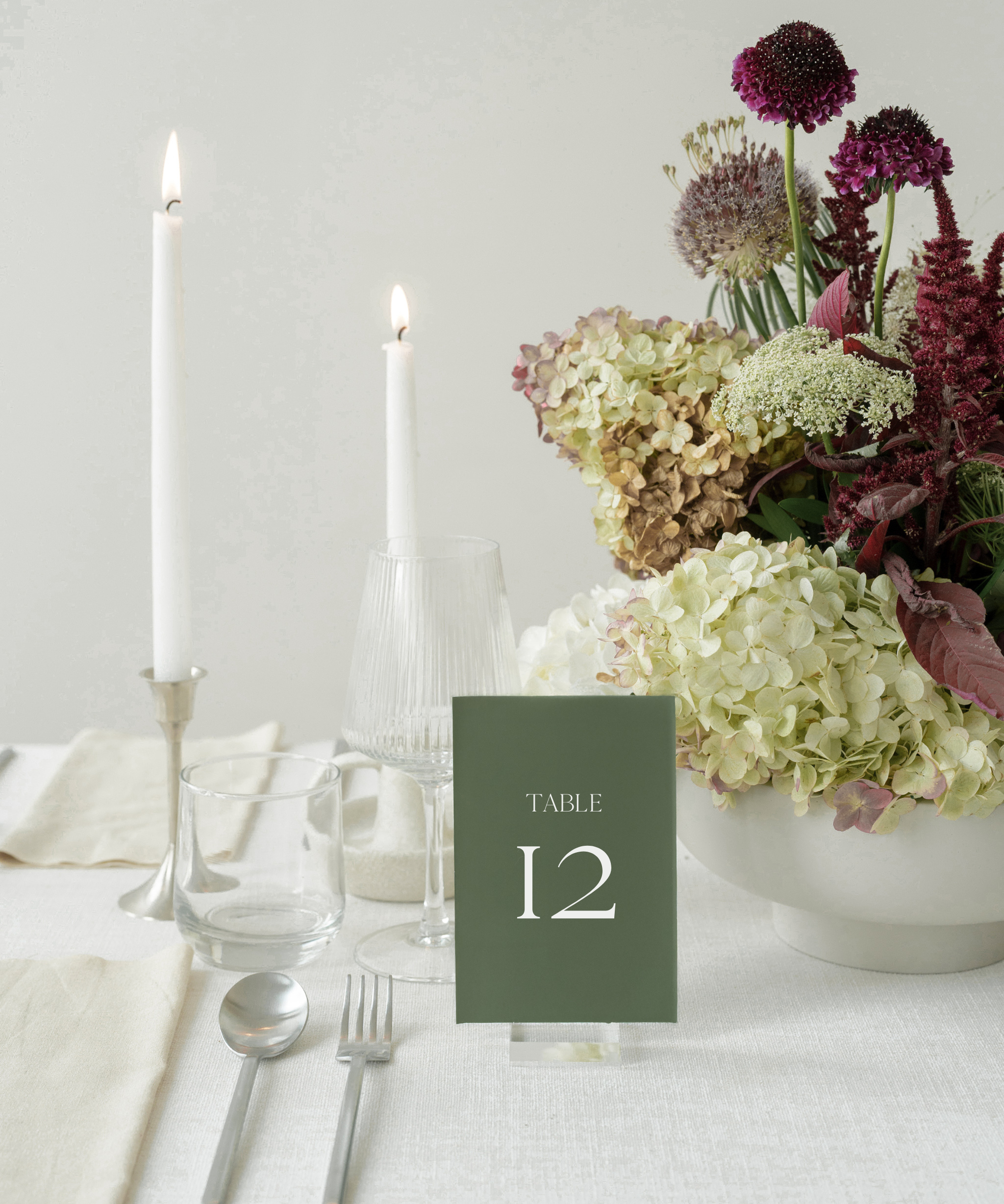 Acrylic Wedding Table Number 12