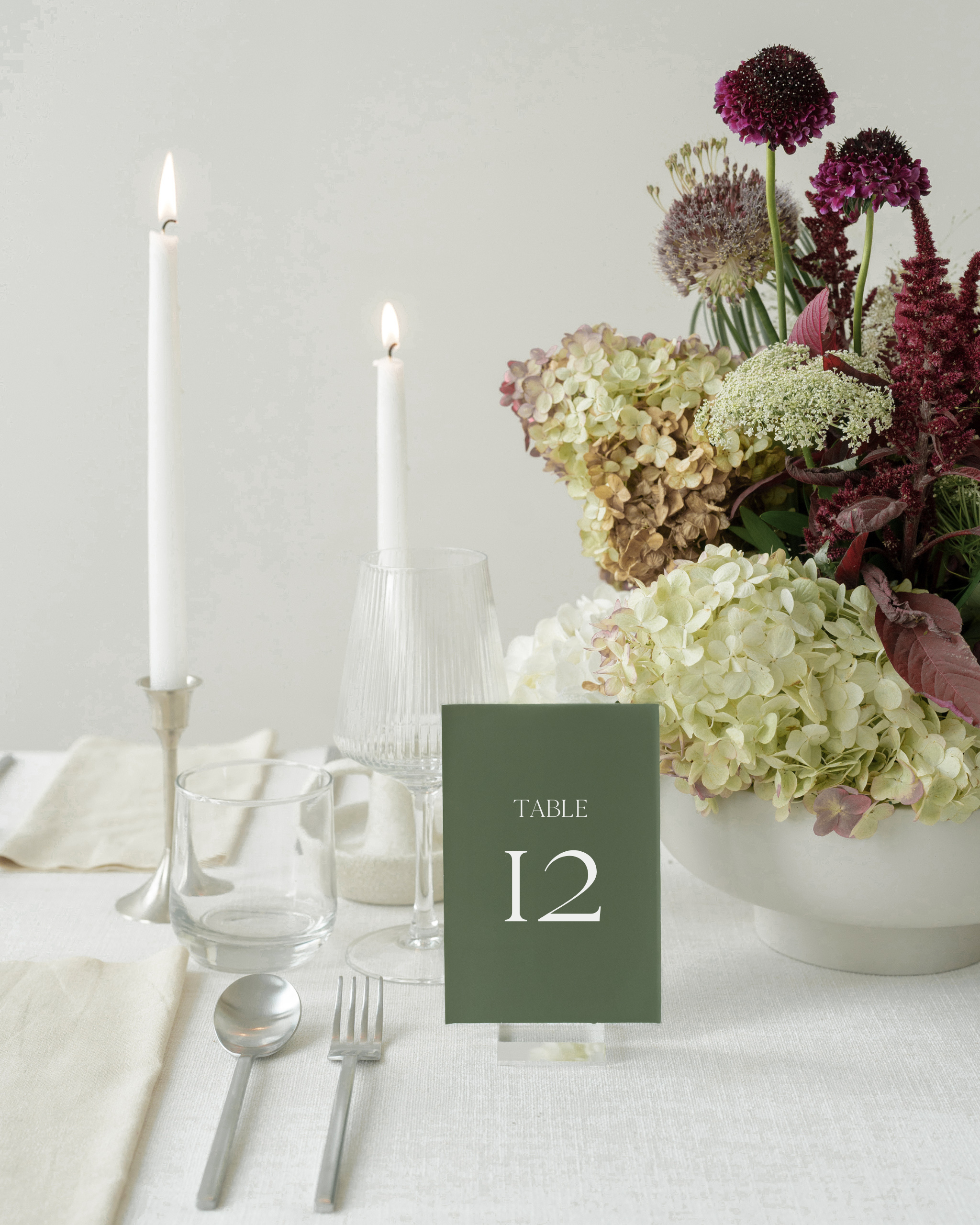 Acrylic Wedding Table Number 12
